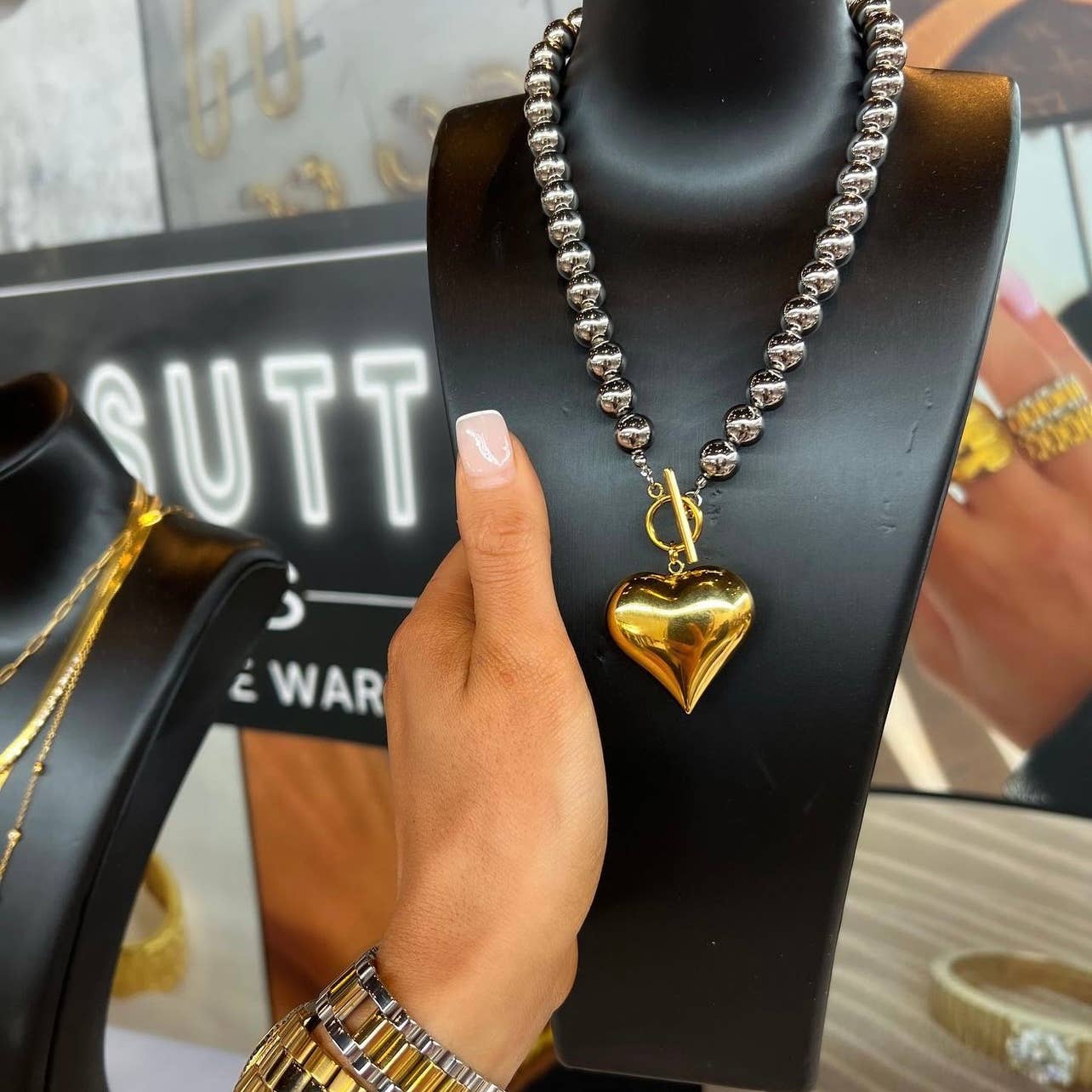 Glam Heart Necklace - Mercantile213