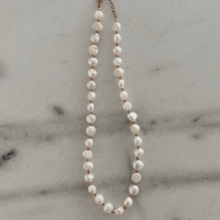 GLAM PEARL NECKLACE - Mercantile213