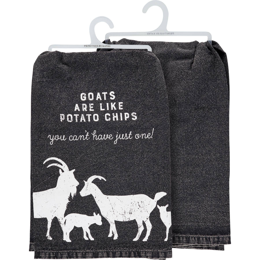 Goats Like Potato Chips Kitchen Towel - Mercantile213
