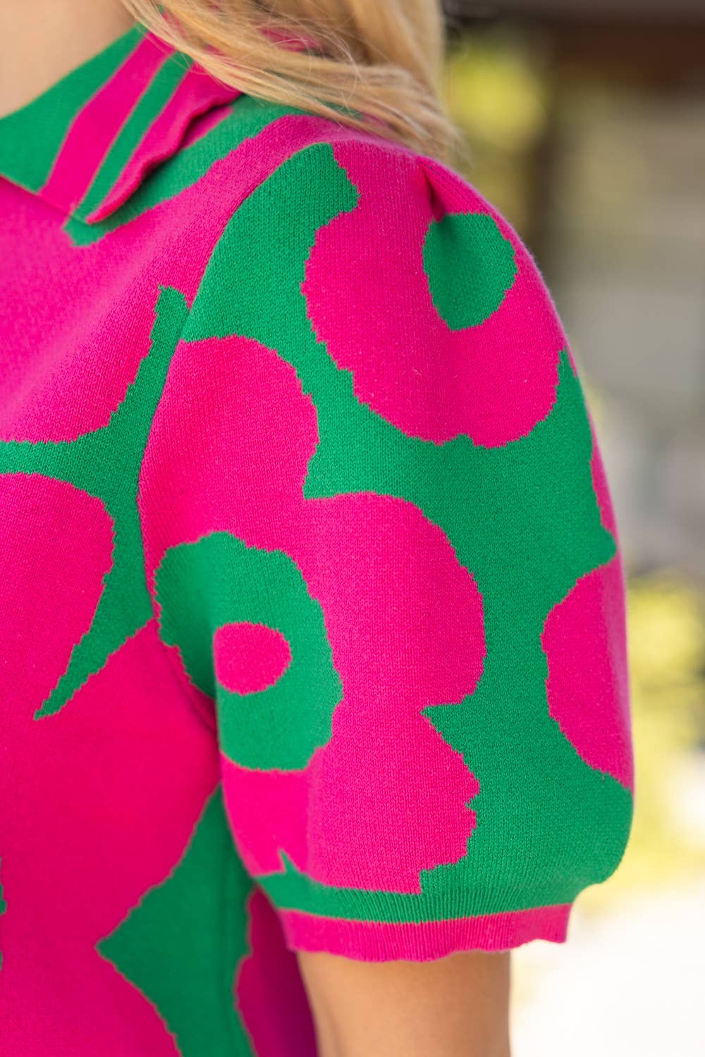 Green/Pink Floral Sweater - Mercantile213