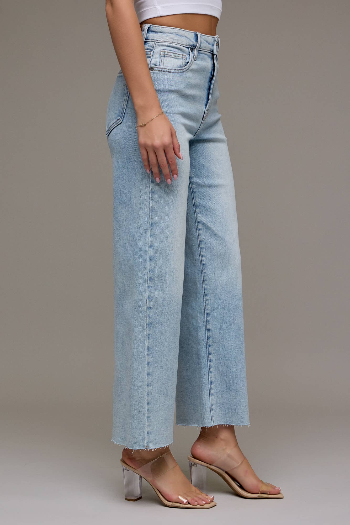 Hidden Cropped Wide Leg - HD9142C - LT - Mercantile213