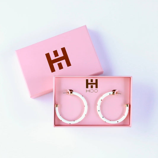 Hoo Hoops - White with Red and Green Rhinestones - Mercantile213