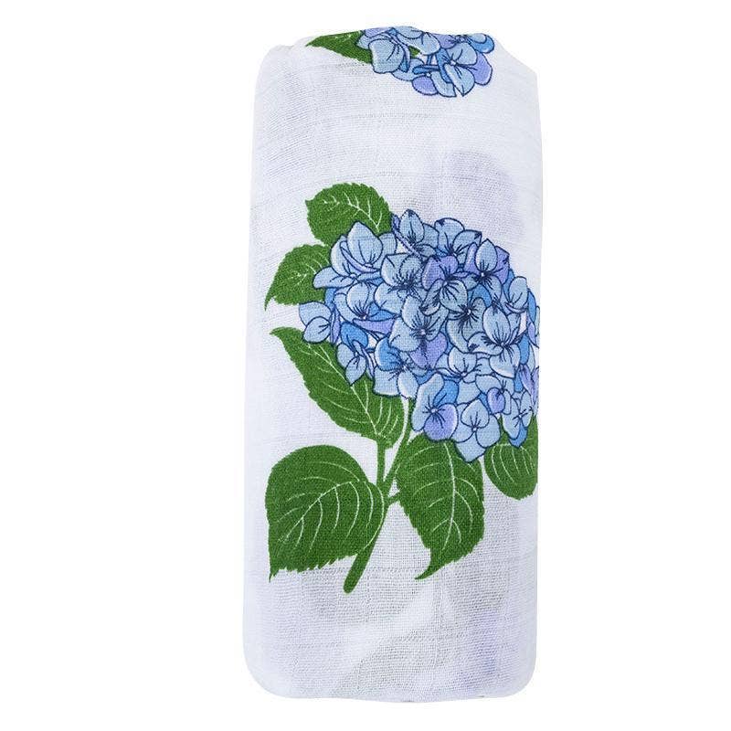 Hydrangeas Baby Muslin Swaddle Receiving Blanket - Mercantile213
