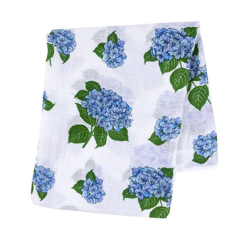 Hydrangeas Baby Muslin Swaddle Receiving Blanket - Mercantile213
