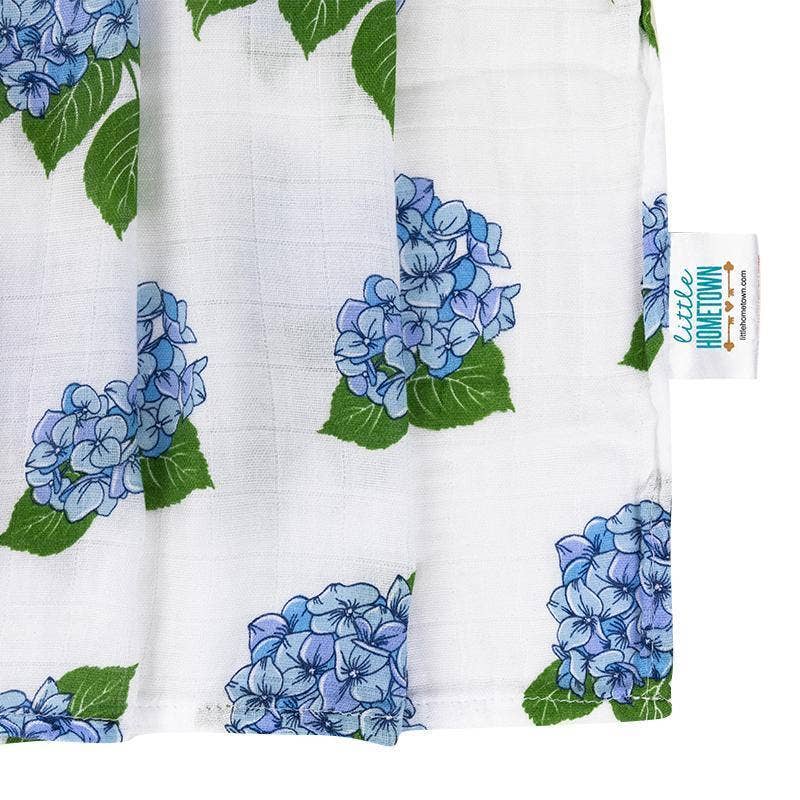 Hydrangeas Baby Muslin Swaddle Receiving Blanket - Mercantile213