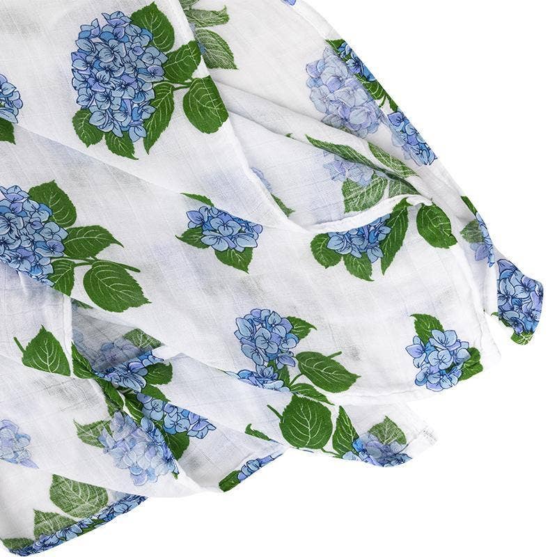 Hydrangeas Baby Muslin Swaddle Receiving Blanket - Mercantile213