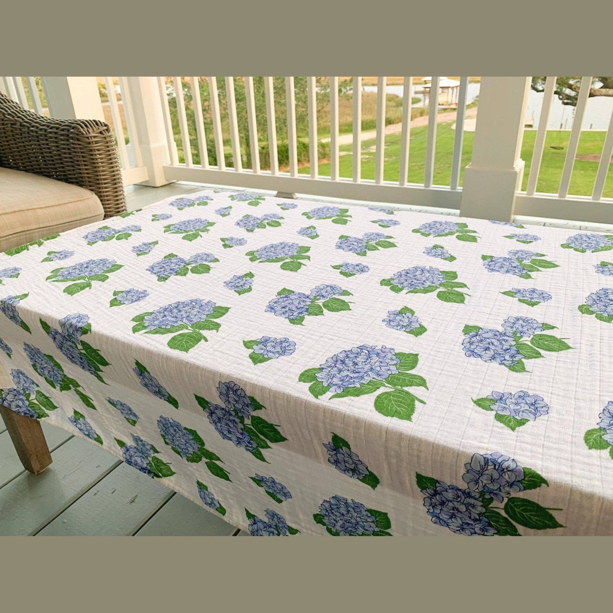 Hydrangeas Baby Muslin Swaddle Receiving Blanket - Mercantile213