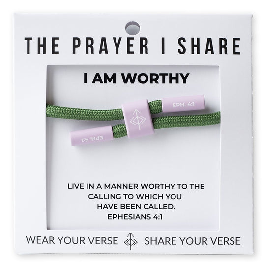 I AM WORTHY Bracelet, Christian Cord Bracelet - Mercantile213