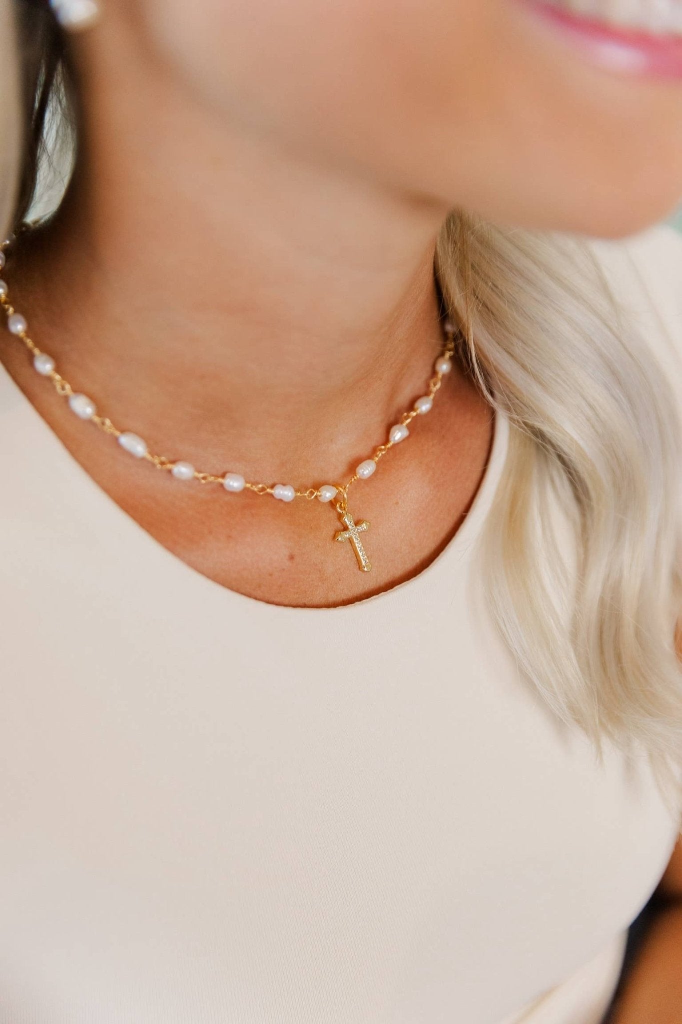 Jacee Cross Necklace - Mercantile213