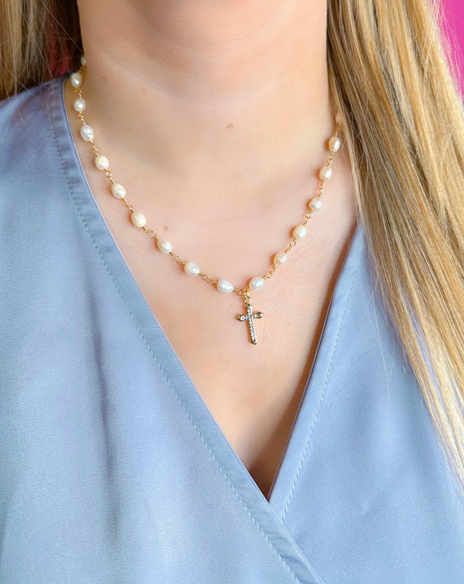 Jacee Cross Necklace - Mercantile213