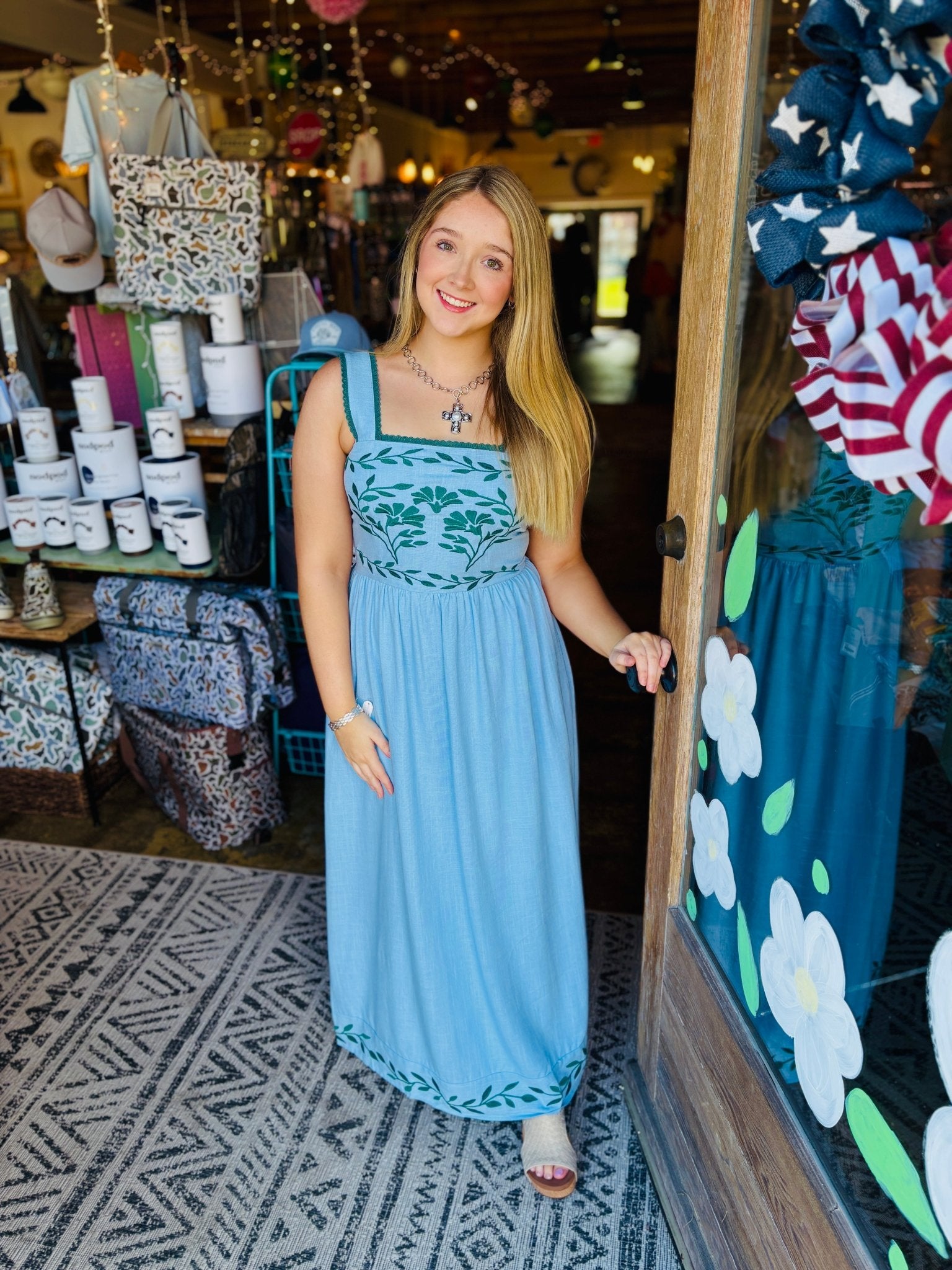 Jaylan Embroidered Maxi Dress - Mercantile213