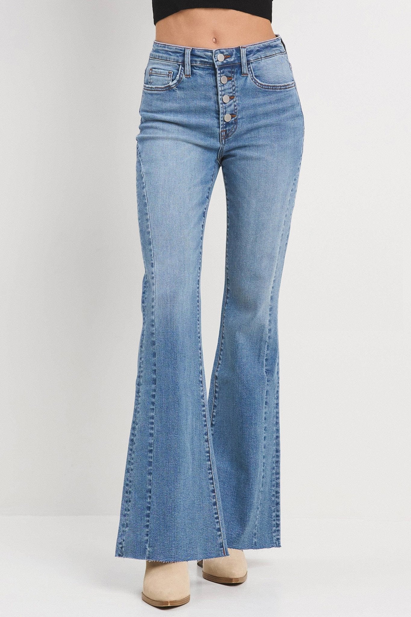 Jeally Jeans Button Flare - JJ3064 - Mercantile213
