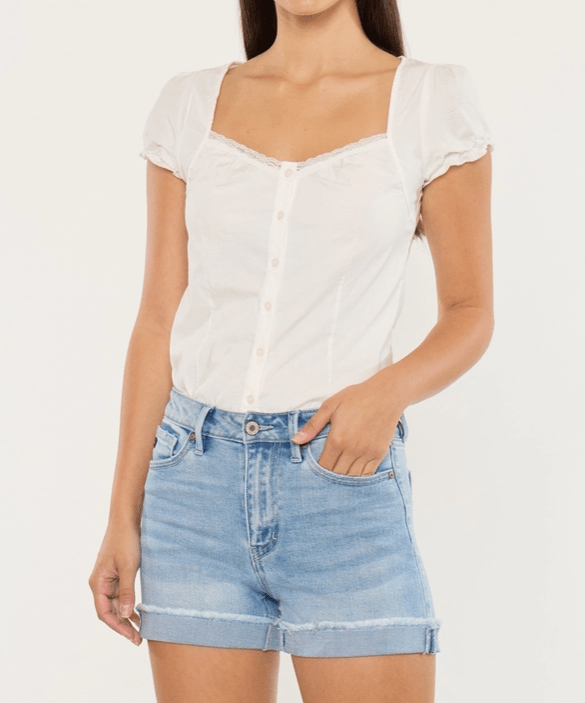 Kancan Cuffed Denim Shorts - KC7181L - Mercantile213
