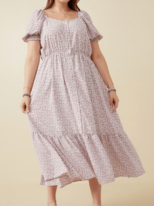 Lavender Ditsy Floral Dress - Mercantile213