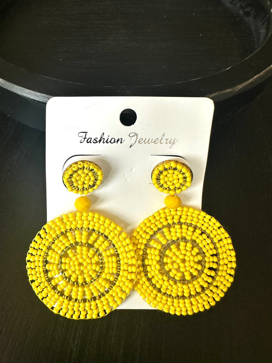 Lemon Bead Drop Earrings - Mercantile213