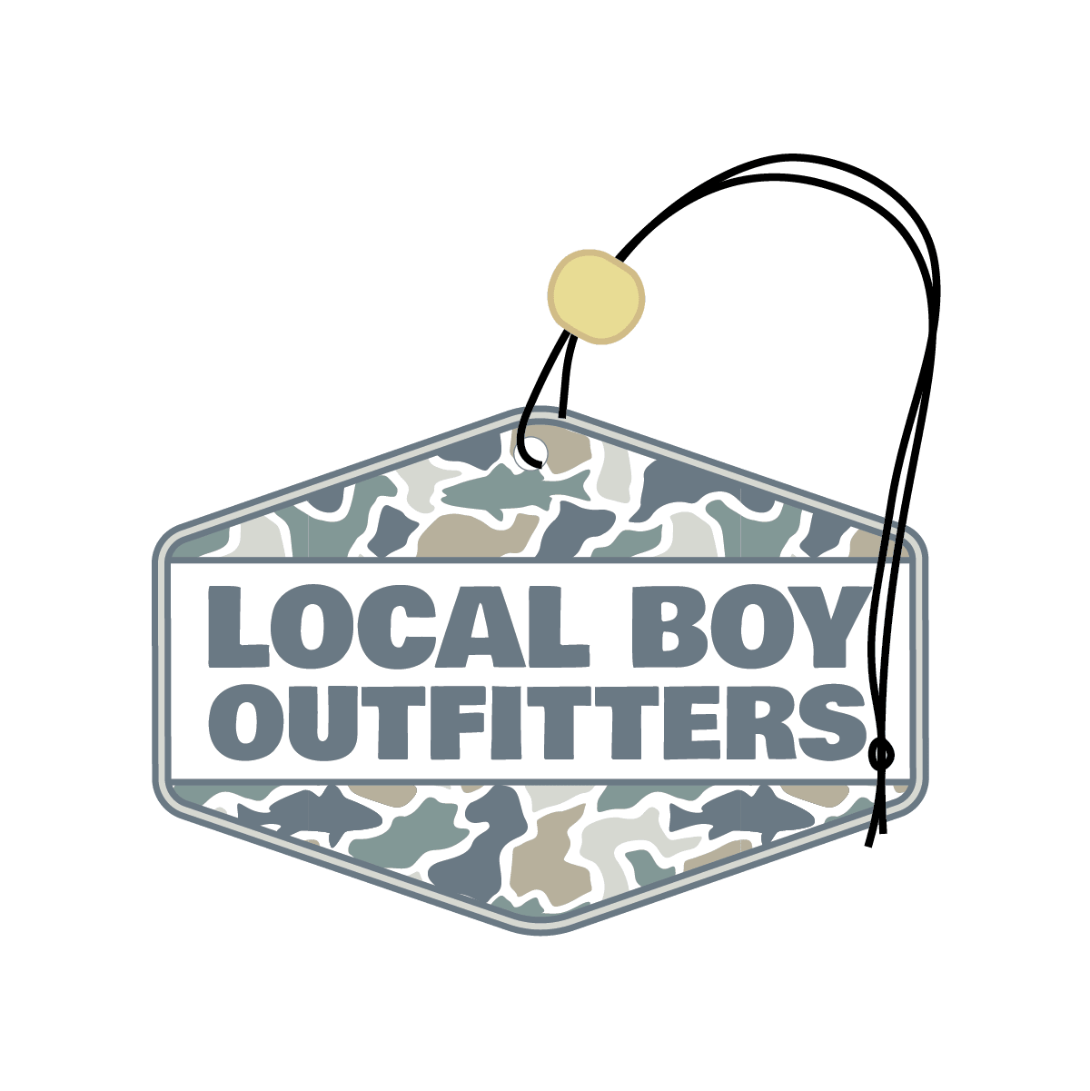 Local Boy Air Freshener: Fish Camo Diamond Crest - Mercantile213