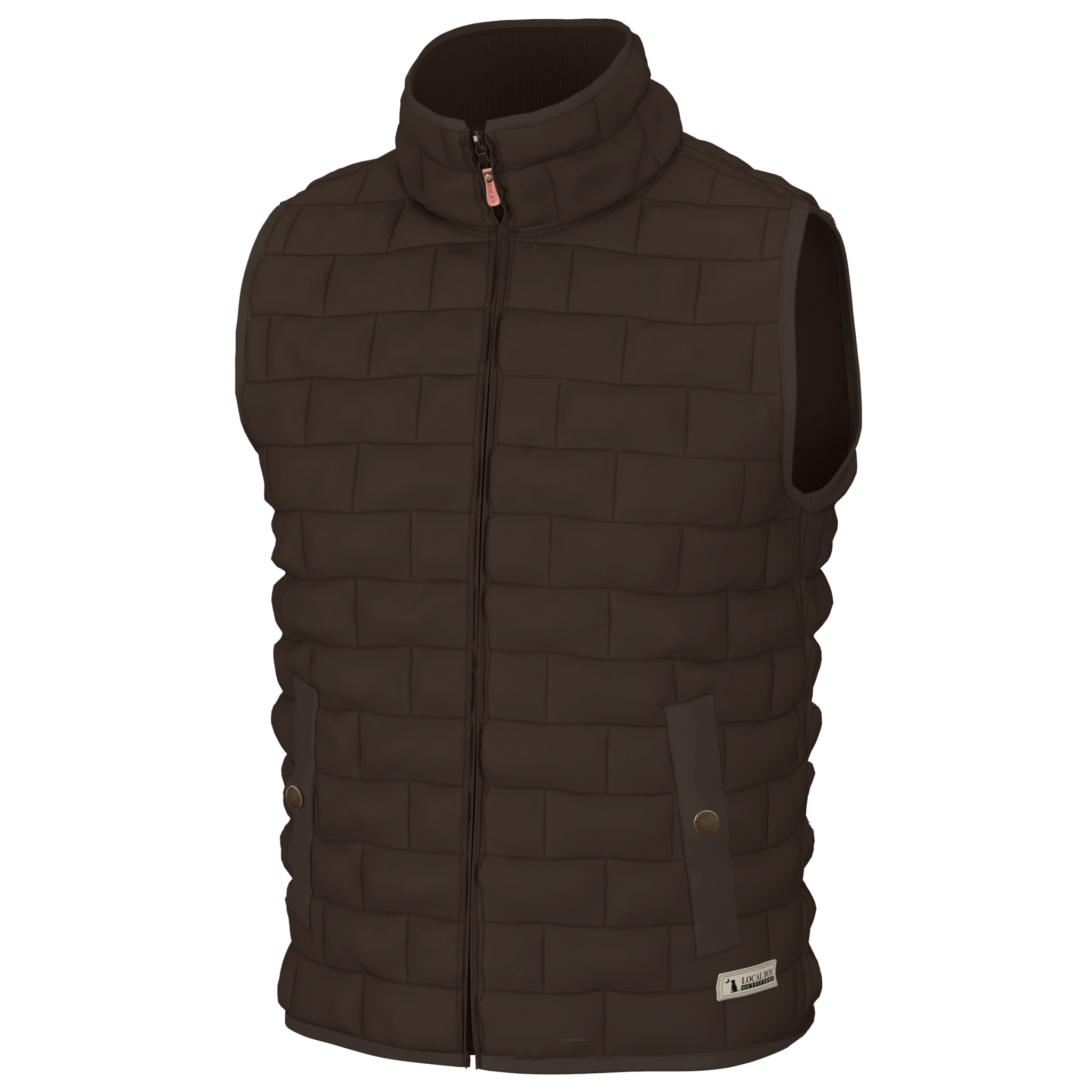 Local Boy Brick Quilted Vest - COF - Mercantile213