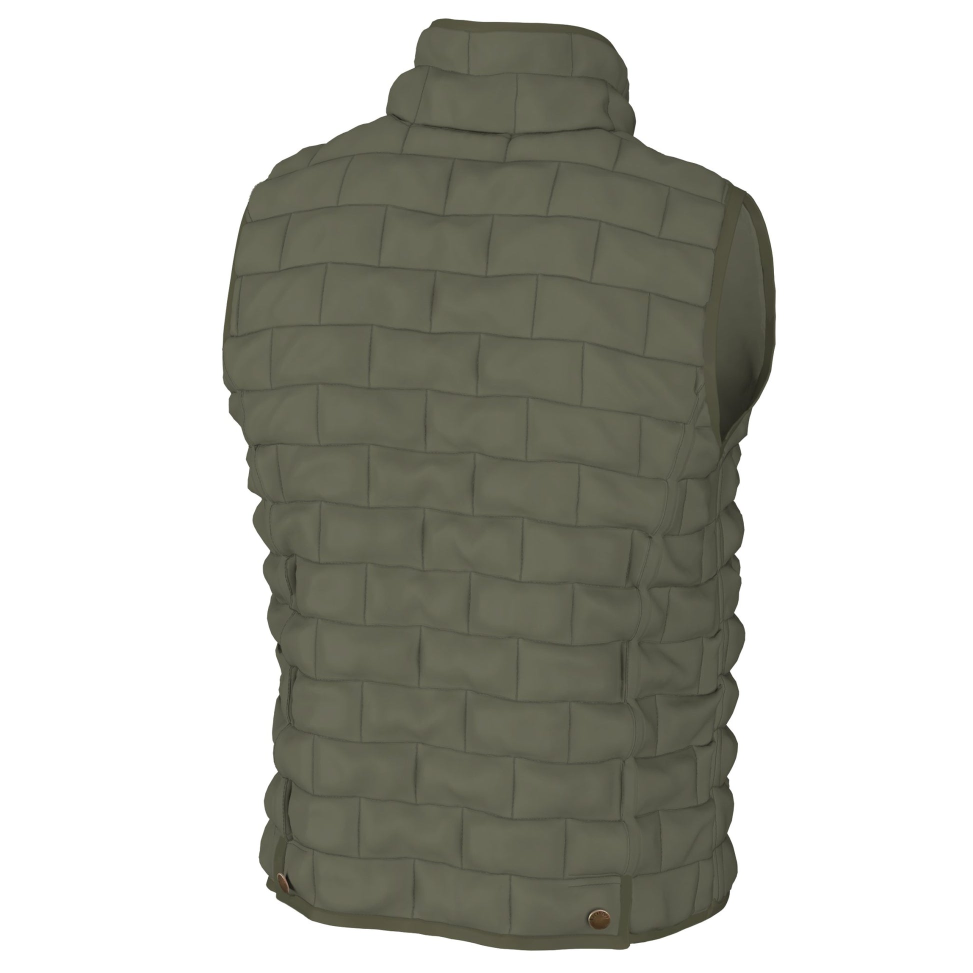 Local Boy Brick Quilted Vest - Moss - Mercantile213