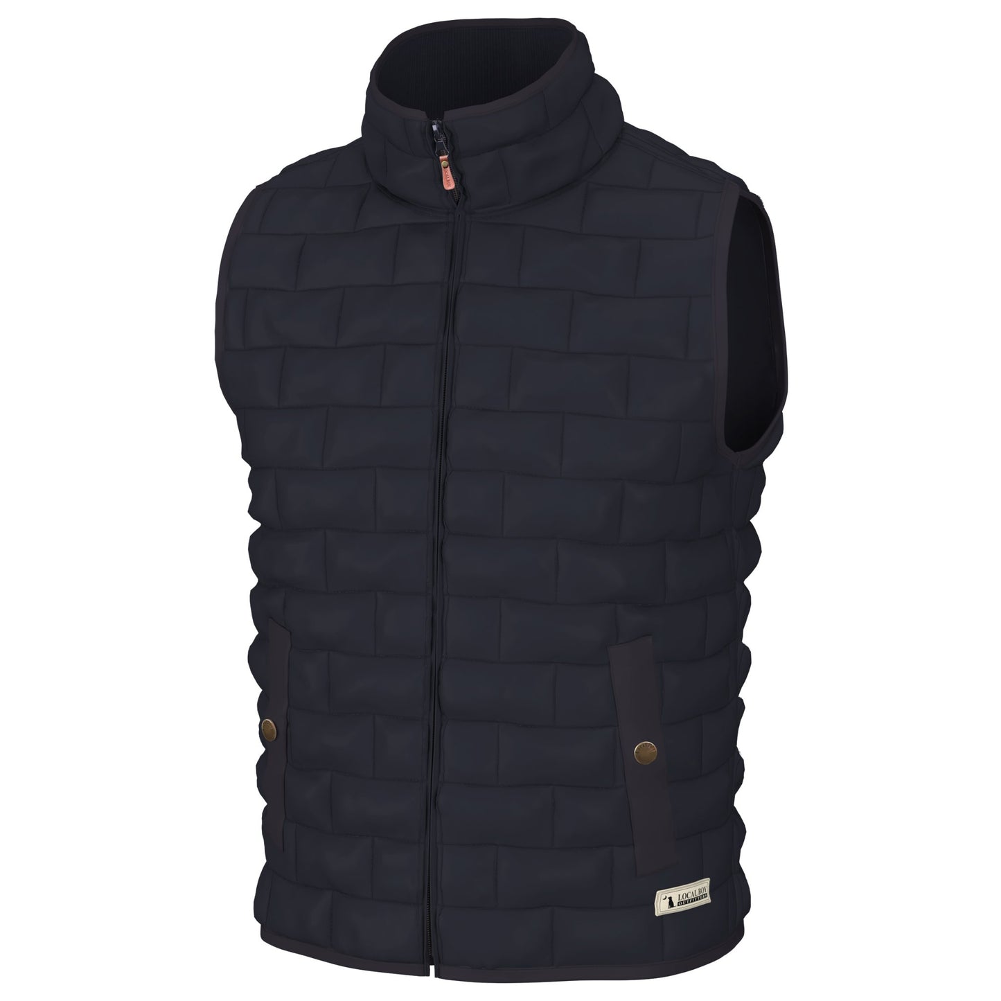 Local Boy Brick Quilted Vest - Navy - Mercantile213