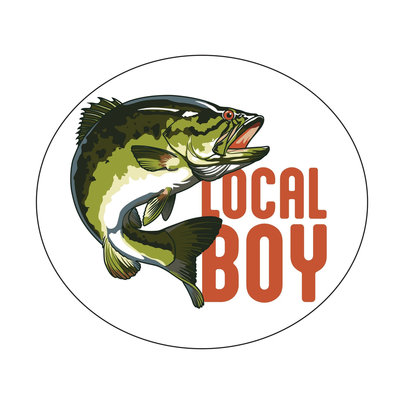 Local Boy Decal - Largemouth - Mercantile213