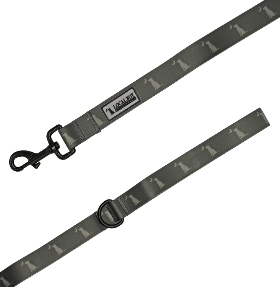 Local Boy Dog Leash - Dark Olive Dog & Moon - Mercantile213