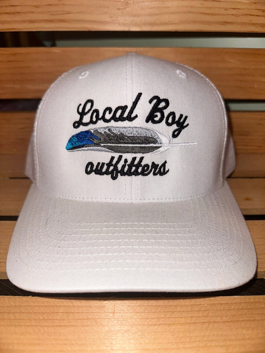 Local Boy Hat - Wood Duck Feather - WHT - Mercantile213