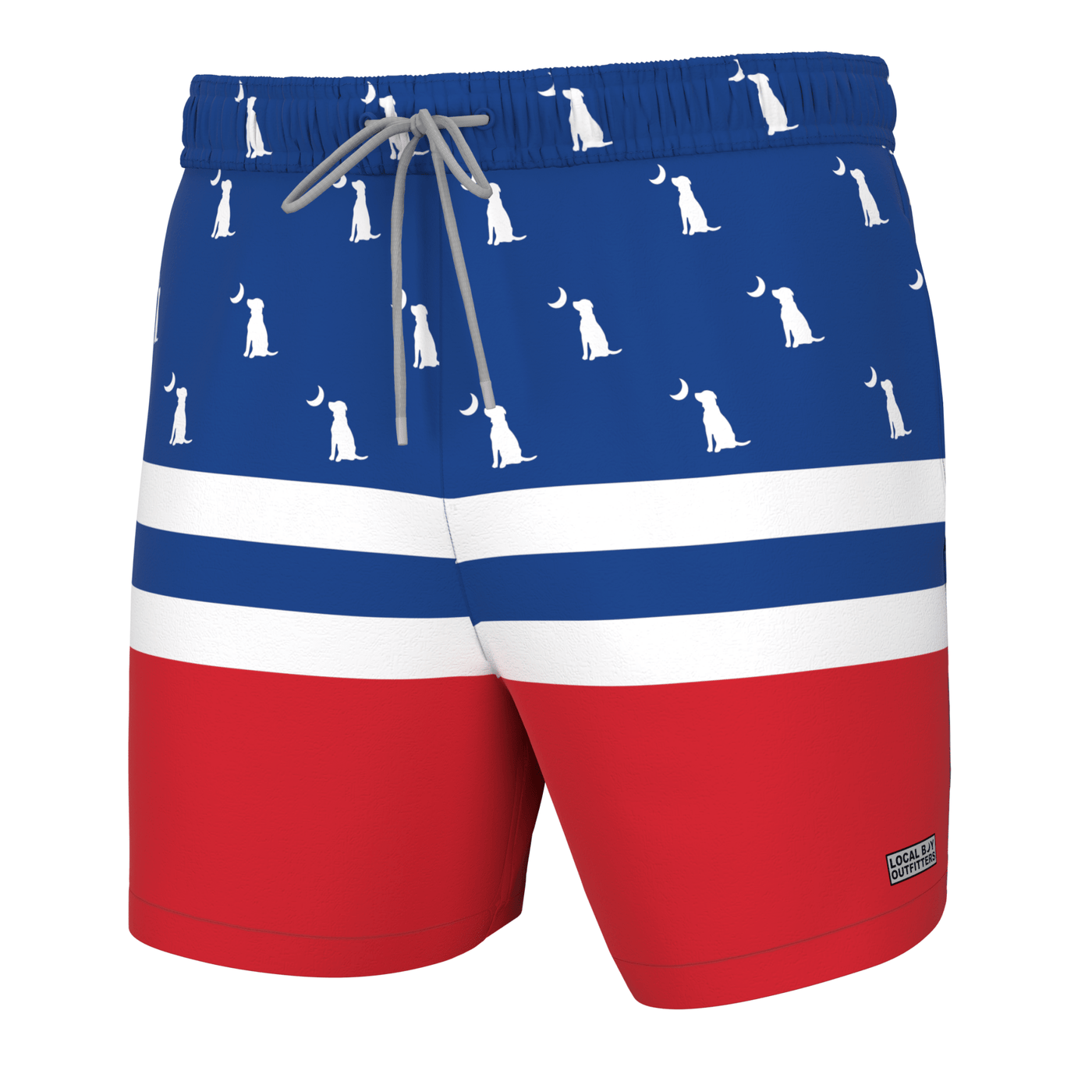 Local Boy Men's Bayview Swim Trunks - RWB - Mercantile213