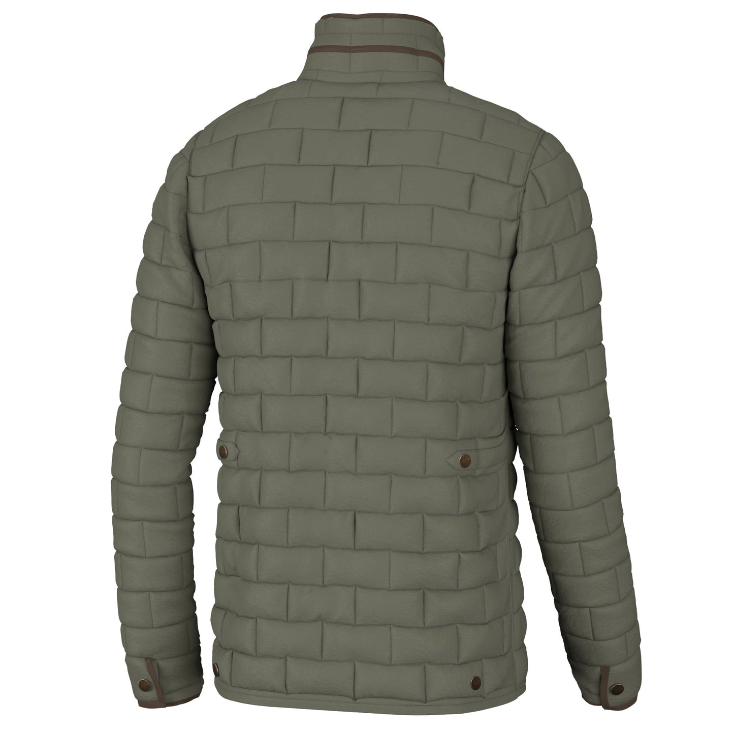 Local Boy Quilted Brick Jacket - Moss Gray - Mercantile213