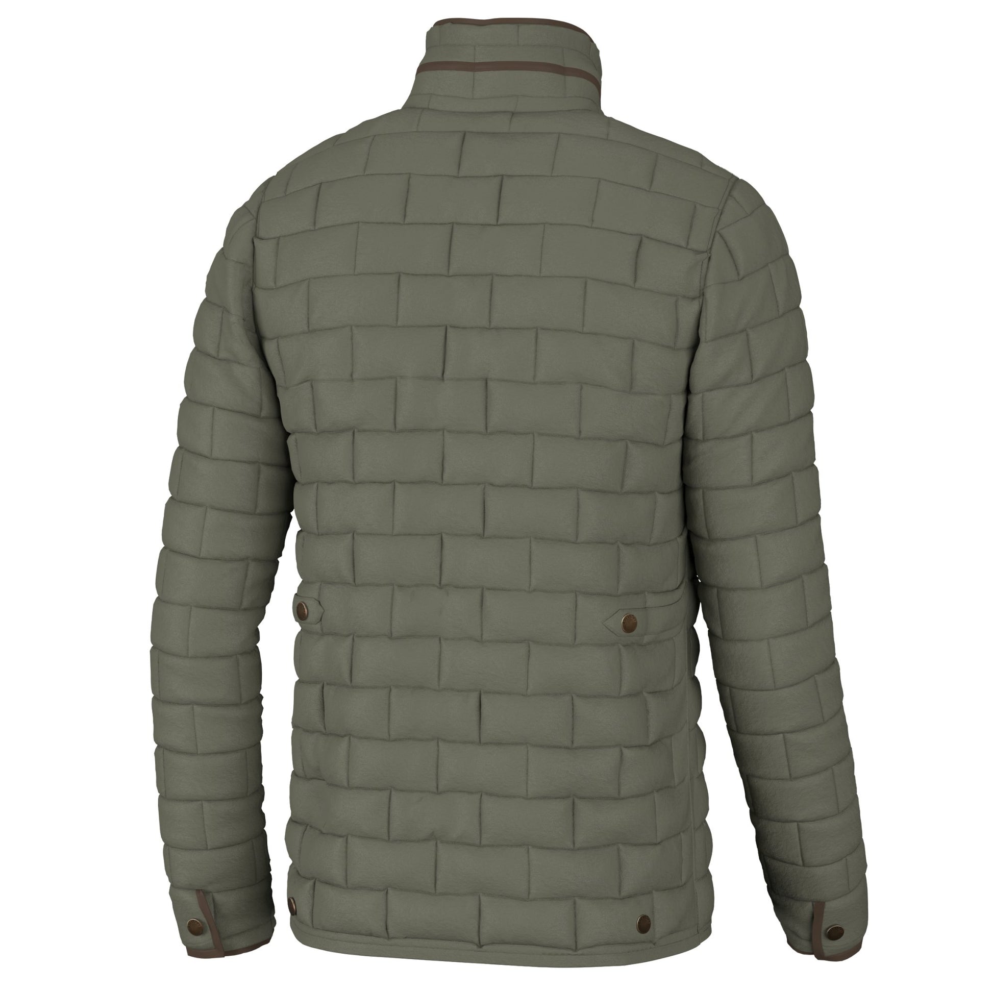 Local Boy Quilted Brick Jacket - Moss Gray - Mercantile213