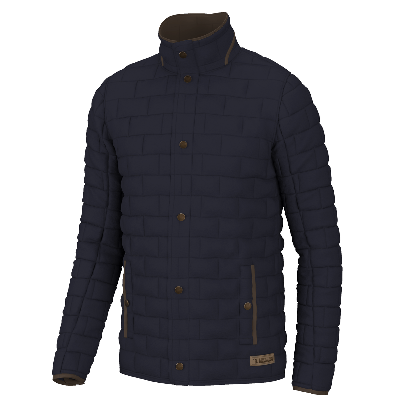 Local Boy Quilted Brick Jacket - NVY - Mercantile213