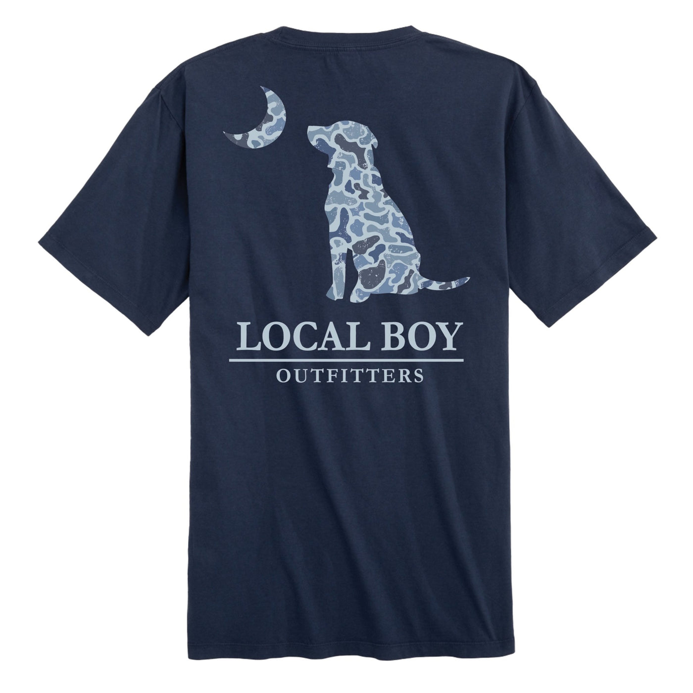 Local Boy Tee - Distressed LCF Cobalt Dog & Moon - CNB - Mercantile213