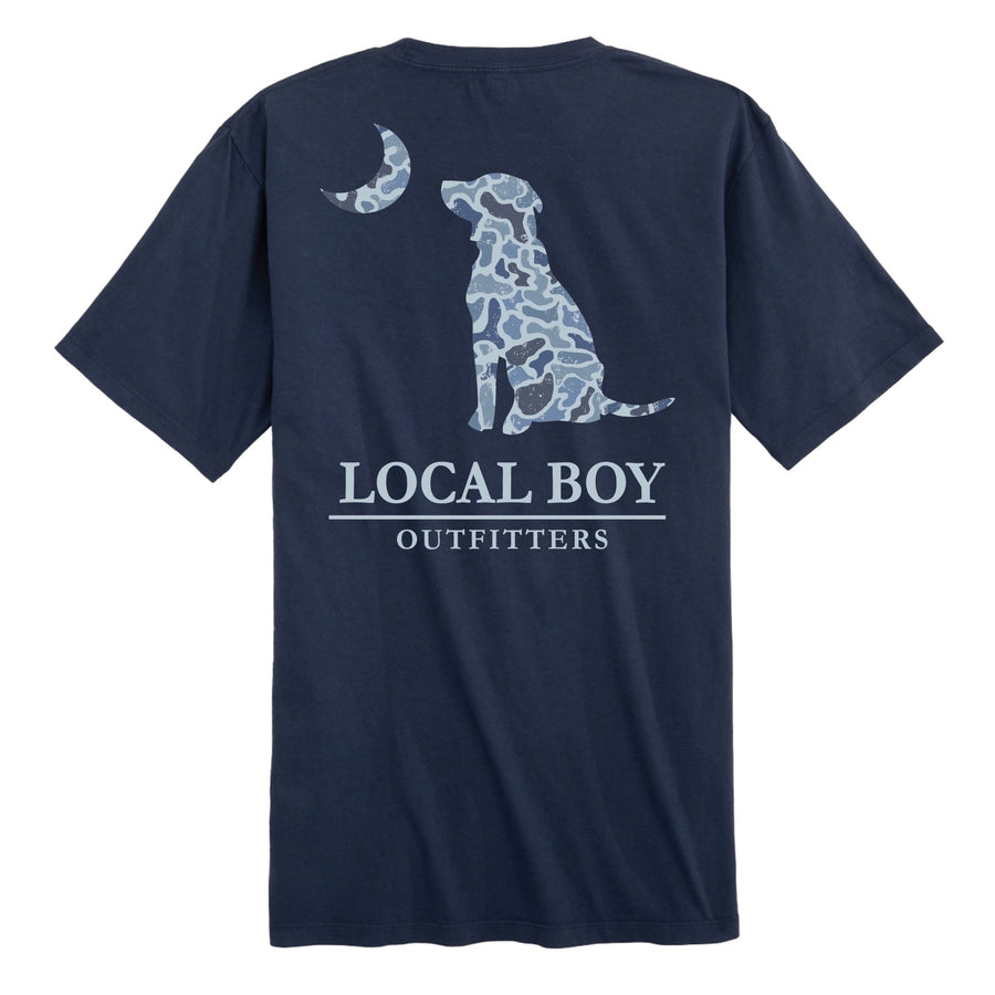 Local Boy Tee - Distressed LCF Cobalt Dog & Moon - CNB - Mercantile213