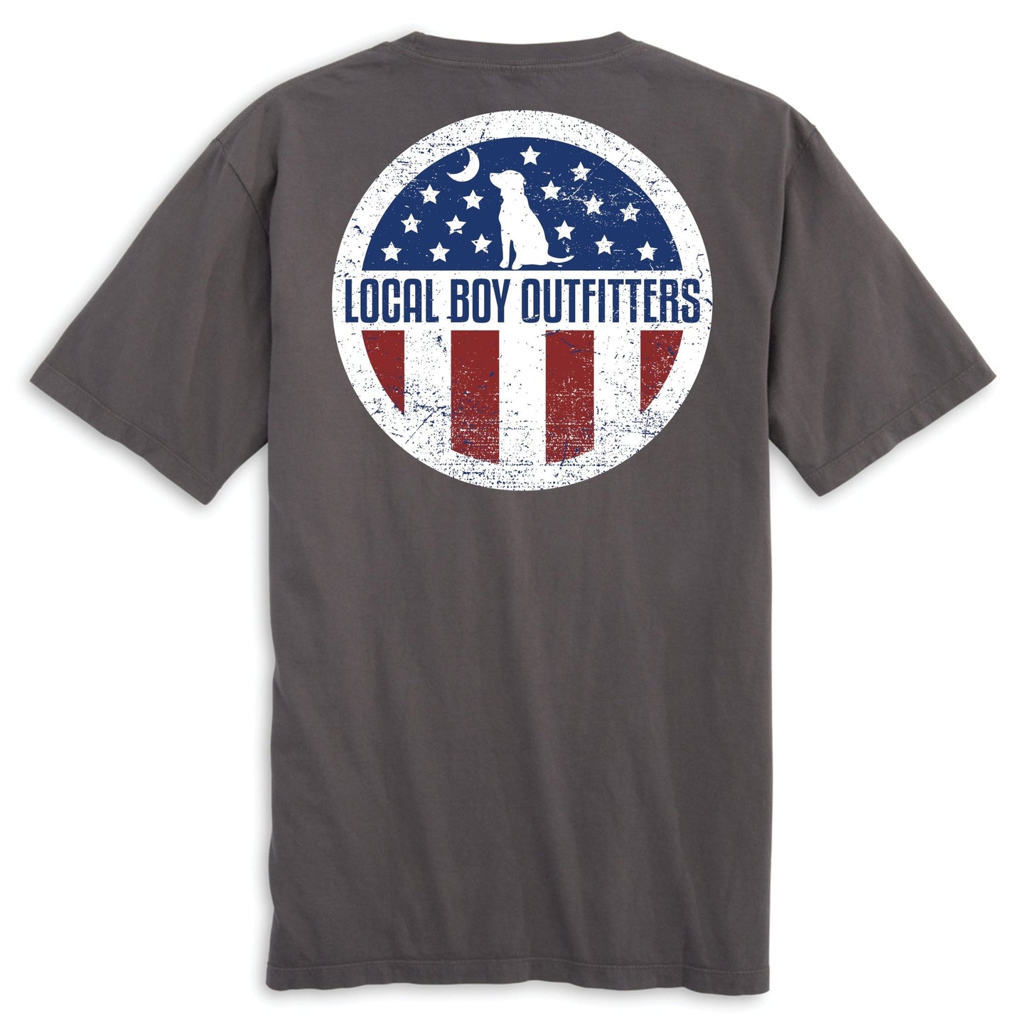 Local Boy Tee - Local Moon - Patriotic - GRY - Mercantile213