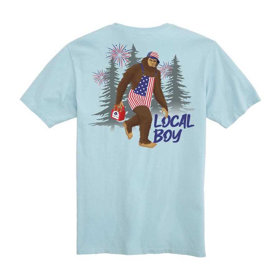 Local Boy Tee - Patriotic Squatch - Mercantile213