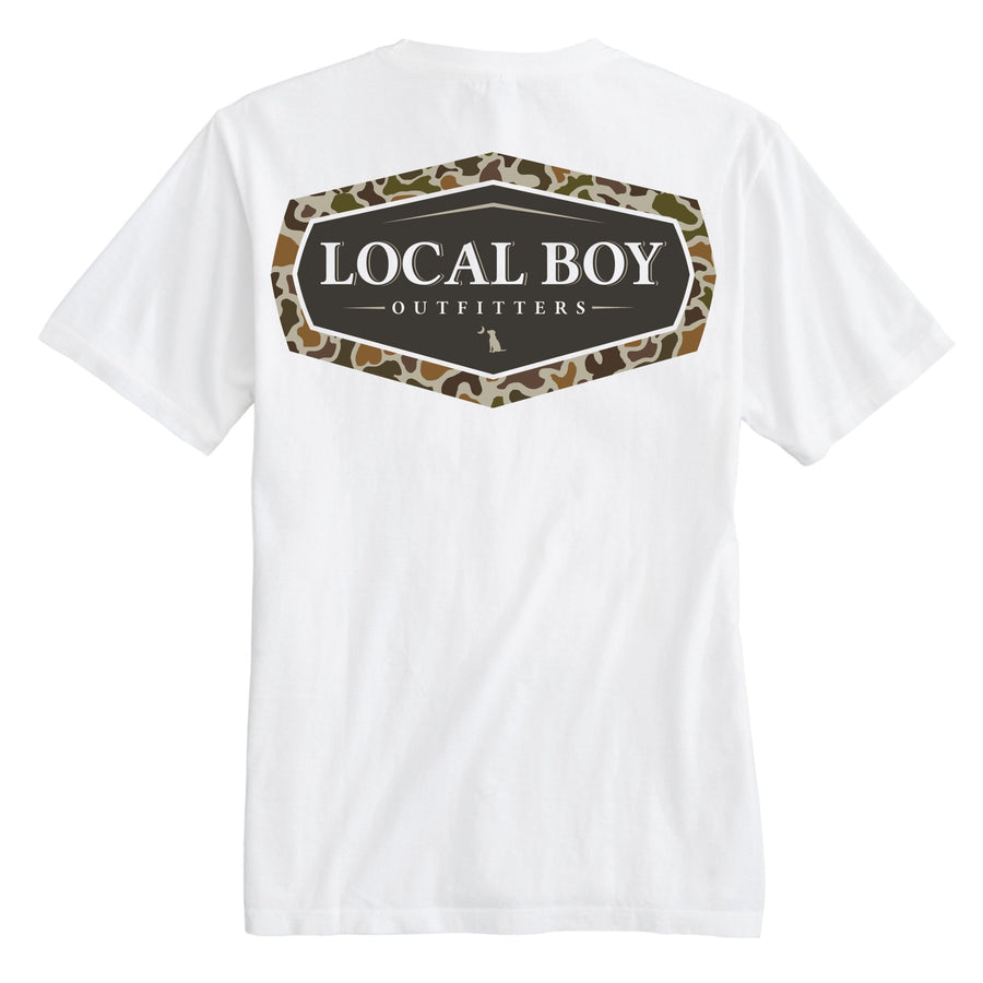 Local Boy Tee - VIntage Emblem - WHT - Mercantile213