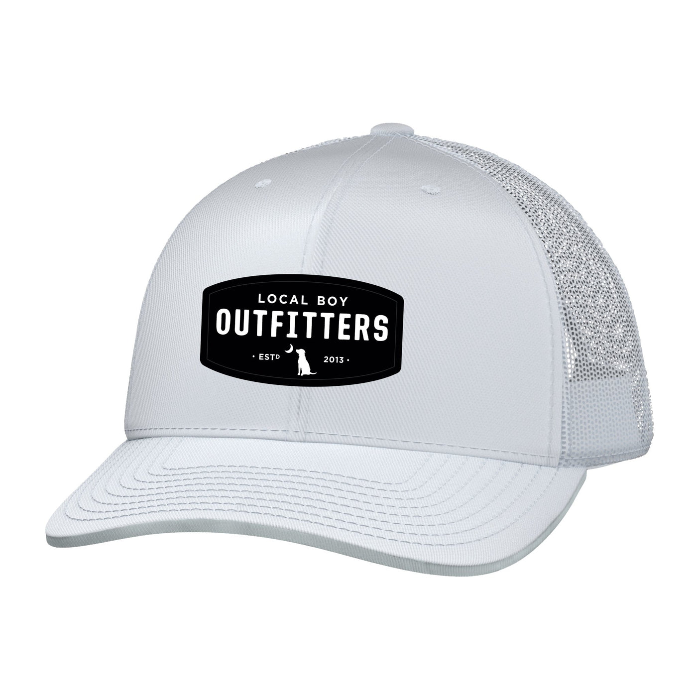 Local Boy Trucker Hat - Woven Patch - WHT - Mercantile213