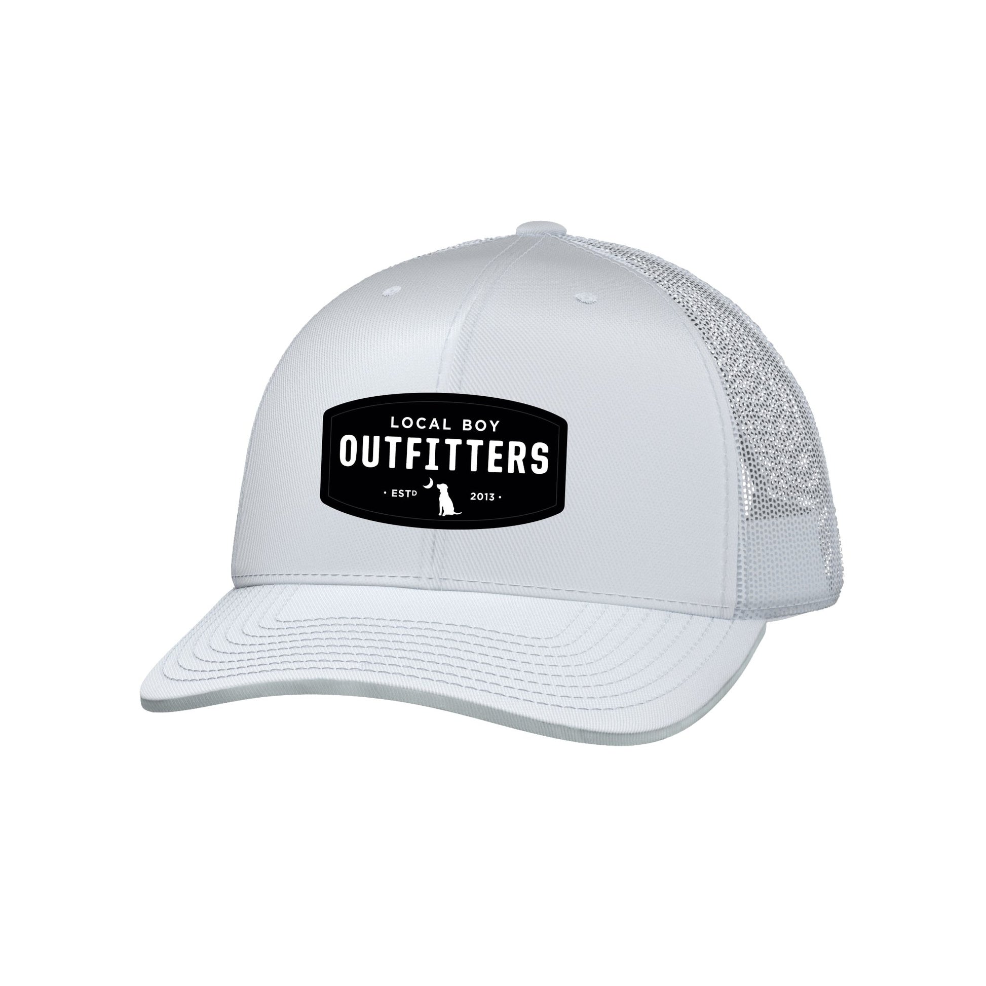 Local Boy Trucker Hat - Woven Patch - WHT - Mercantile213