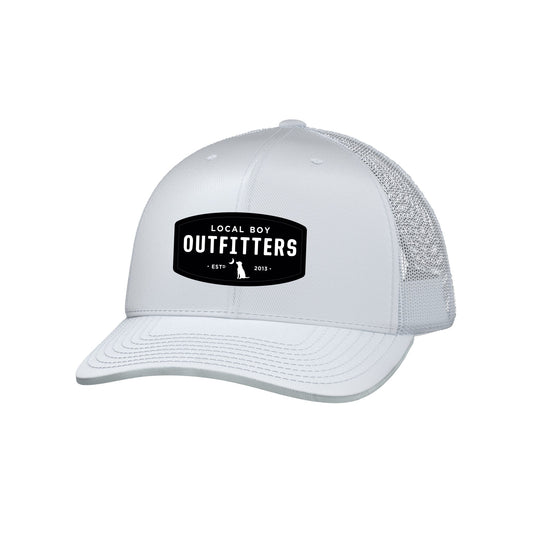 Local Boy Trucker Hat - Woven Patch - WHT - Mercantile213