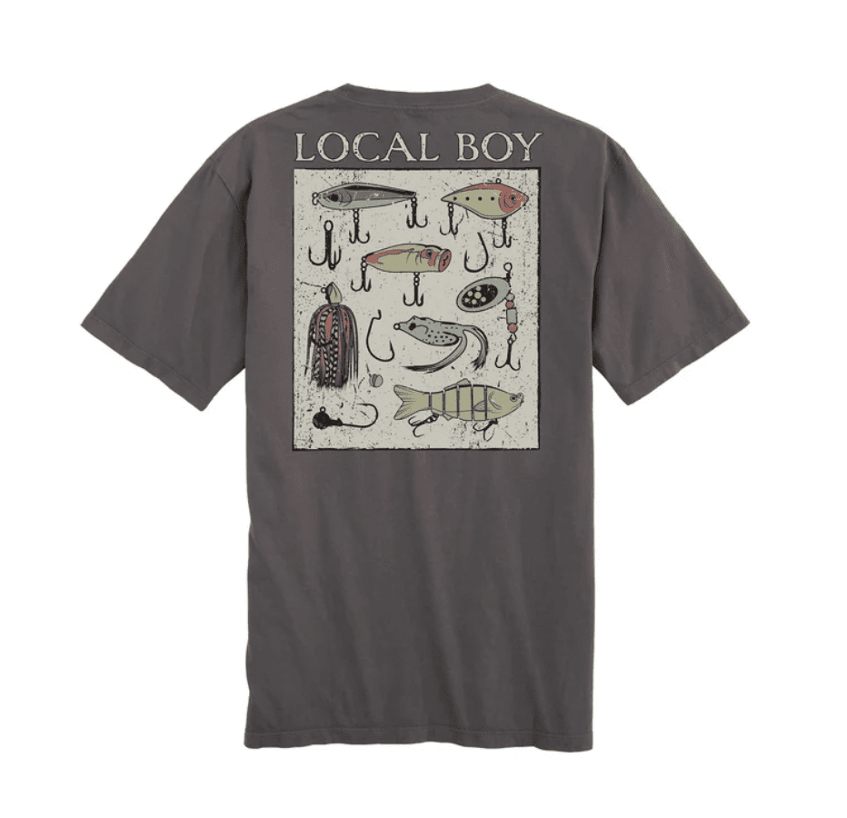 Local Boy Youth Tee - Tackle Box - GRY - Mercantile213