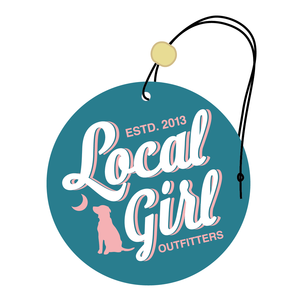 Local Girl Air Freshener - Stacked Script - Mercantile213