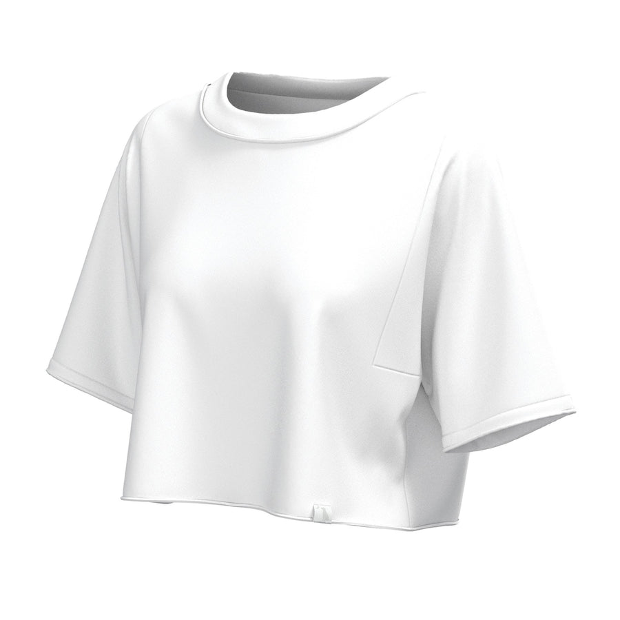 Local Girl Boxy Crop Tee- White - Mercantile213