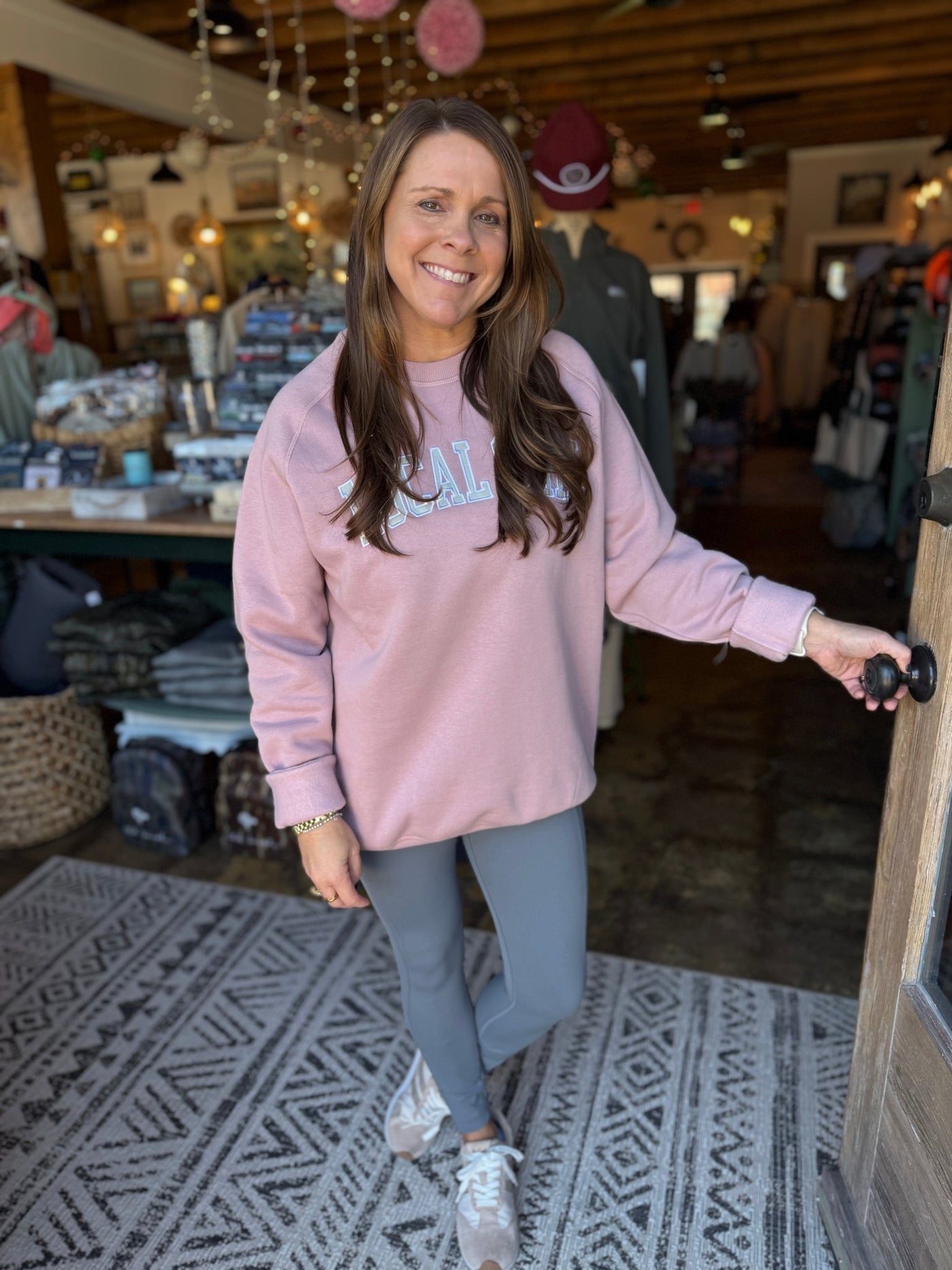 Local Girl Cotton Crewneck Sweatshirt - Blush - Mercantile213