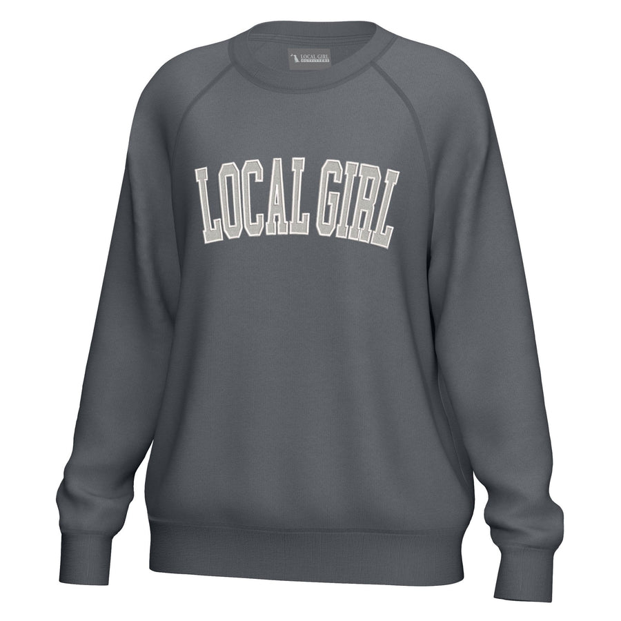 Local Girl Cotton Crewneck Sweatshirt - Graphite - Mercantile213