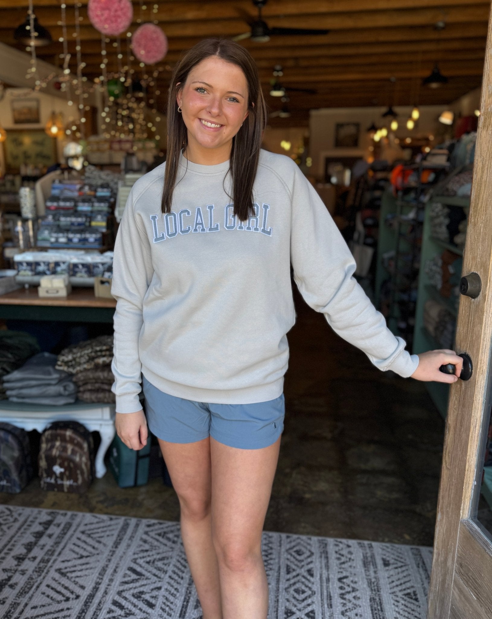 Local Girl Cotton Crewneck Sweatshirt - LSD - Mercantile213