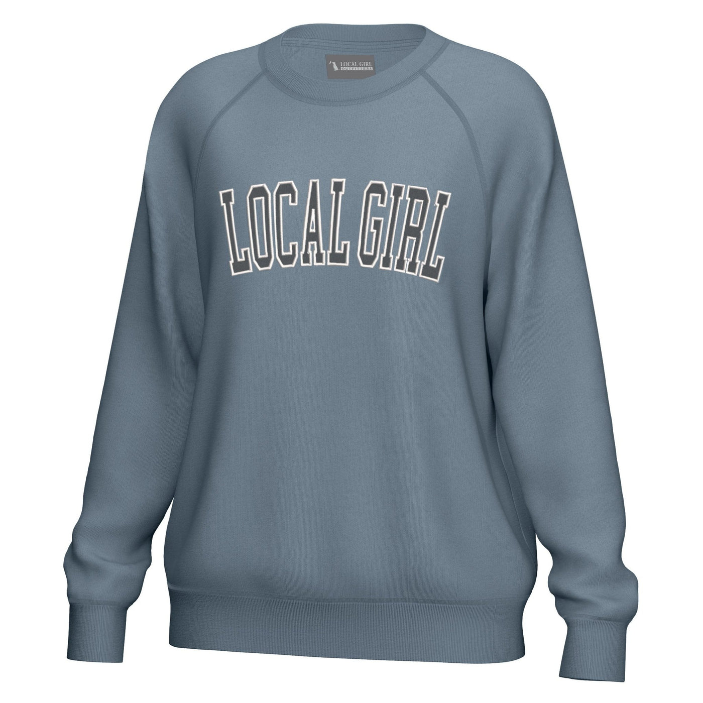 Local Girl Cotton Crewneck Sweatshirt - Slate - Mercantile213
