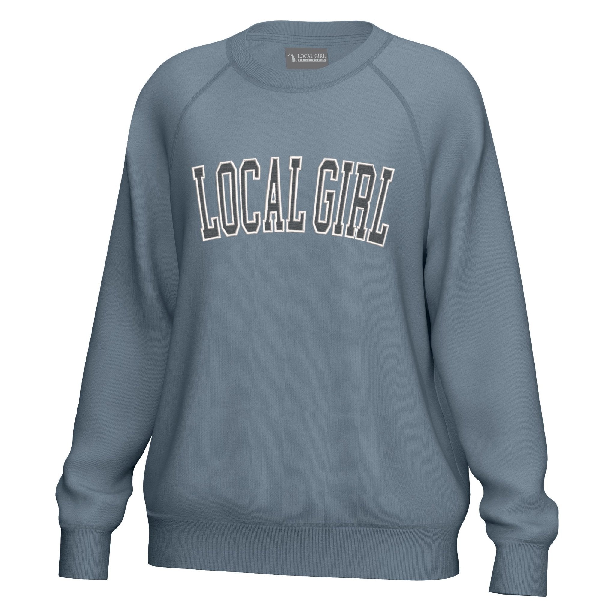 Local Girl Cotton Crewneck Sweatshirt - Slate - Mercantile213