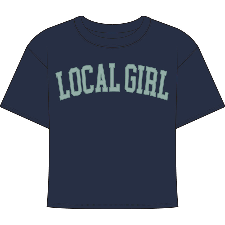 Local Girl Cropped Tee - Arch Jade - CNB - Mercantile213