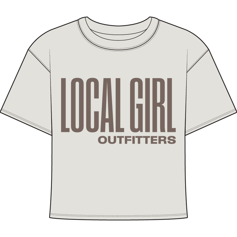 Local Girl Cropped Tee - Stacked - SIL - Mercantile213