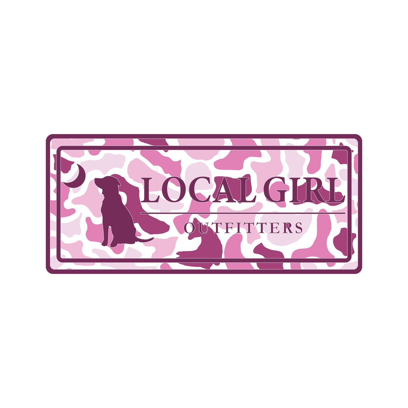 Local Girl Decal - Pink Localflage Plate - Mercantile213