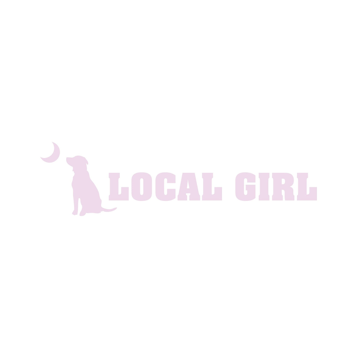 Local Girl Decal - Pink Logo - Mercantile213